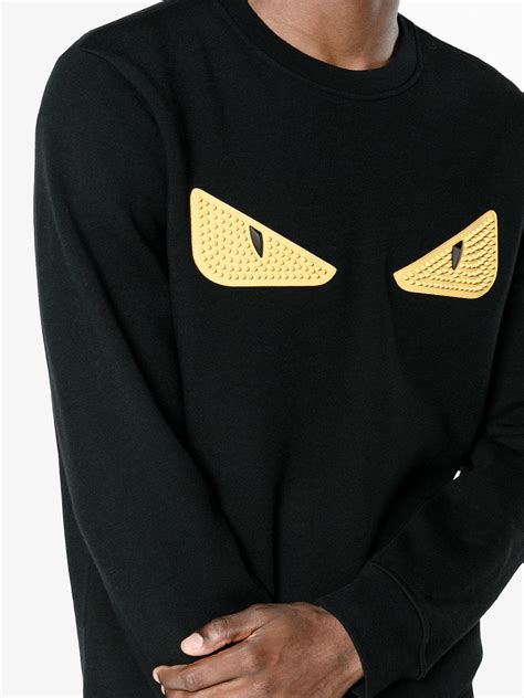 fendi yellow eyes jumper|Fendi high low cashmere jumper.